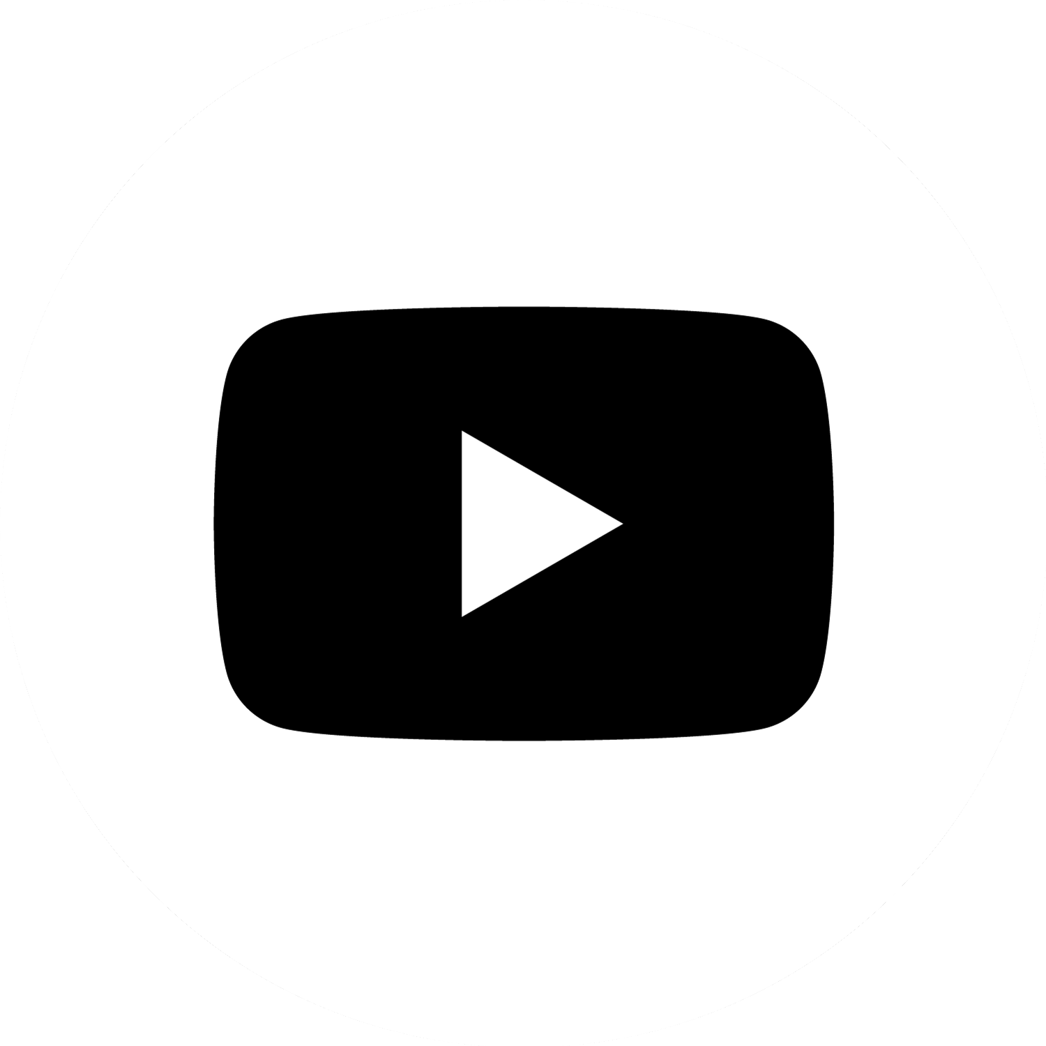 Black And White YouTube Icon