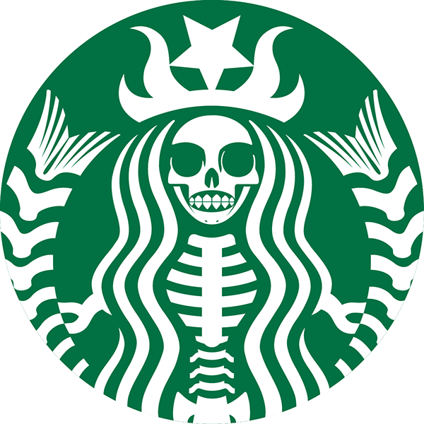 Skeleton Starbucks Logo Png title=